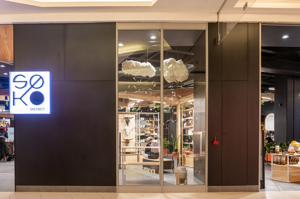 Photography of Rialheim's new retail store at SOKO District in Rosebank
