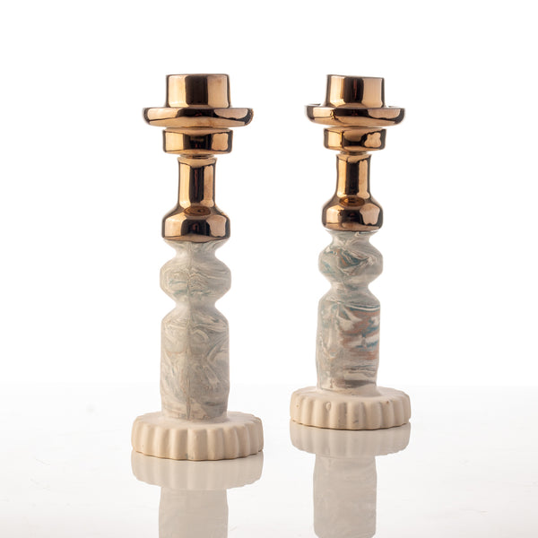 Industrial Candle Sticks - Set of 2