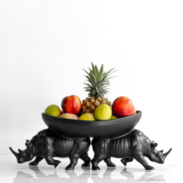 Two Rhino Fruit Bowl