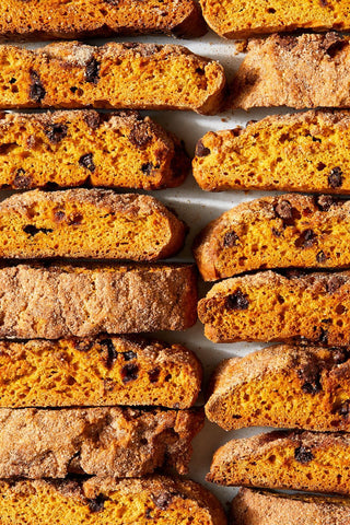 pumpkin spice chocolate chip biscotti