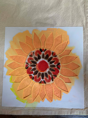 painting on sunflower