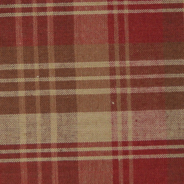 Wheat And Cream Plaid Cotton Homespun Fabric