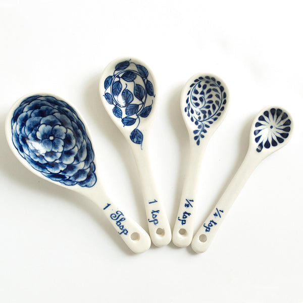 Hand Painted Kitty Print Measuring Spoons
