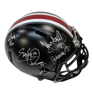 Archie Griffin, Eddie George & Troy Smith Autographed "Heisman" Ohio State Black Replica Helmet - Legends Memorabilia Collection