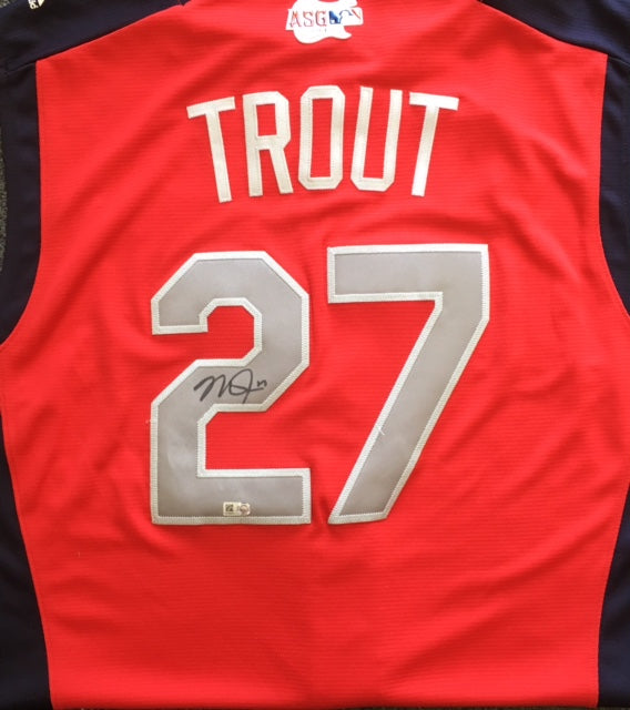 mike trout jersey signed