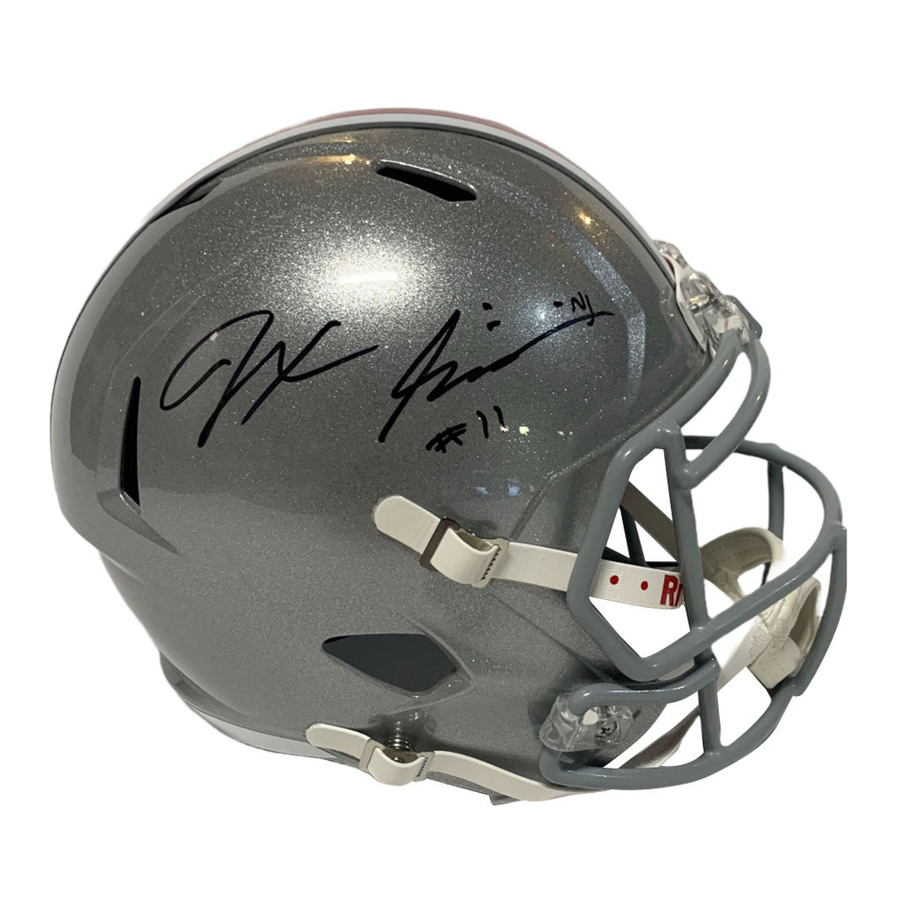 Jaxon SmithNjigba Autographed Ohio State Full Size Replica Helmet