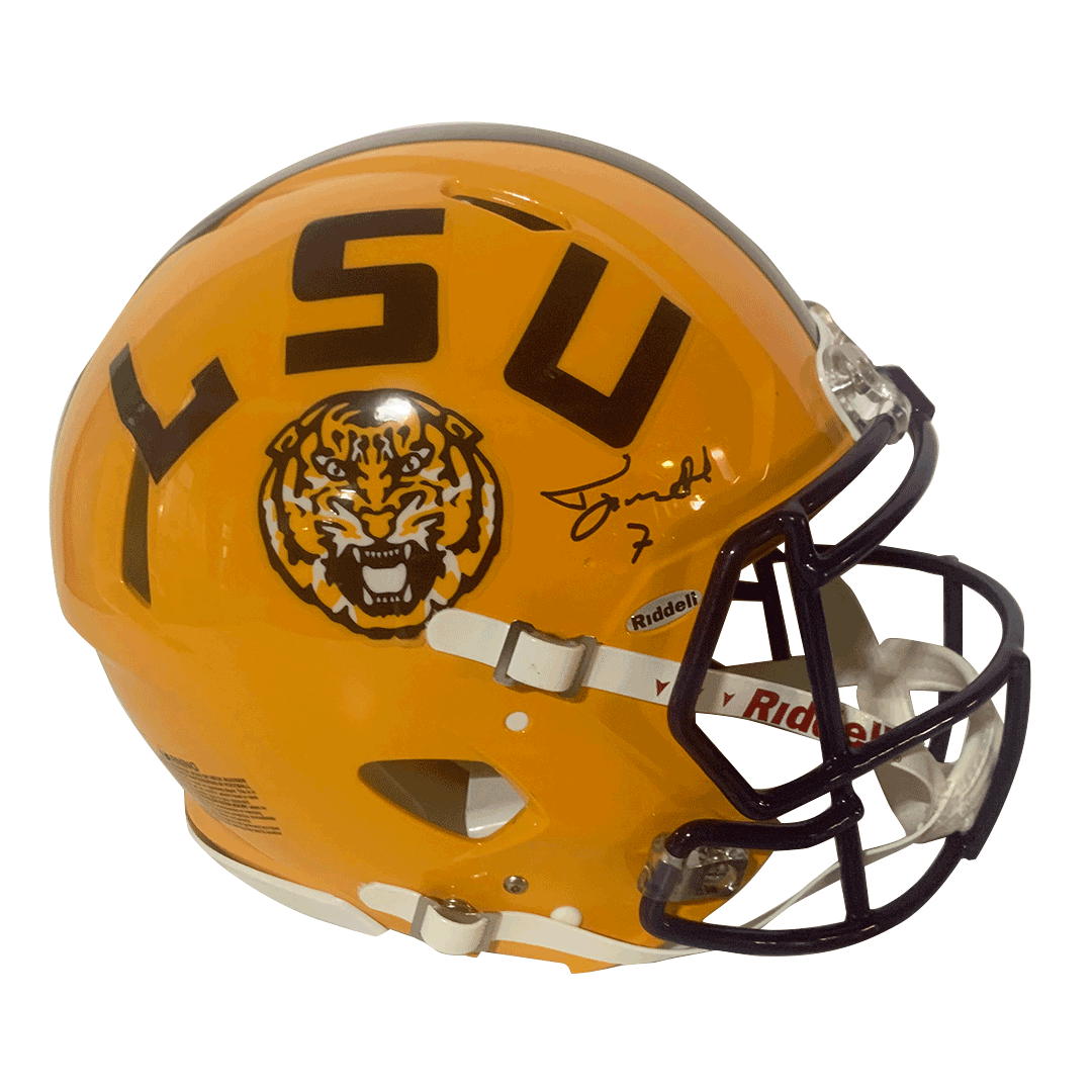 Ja'Marr Chase Autographed LSU Custom Yellow Football Jersey - JSA COA