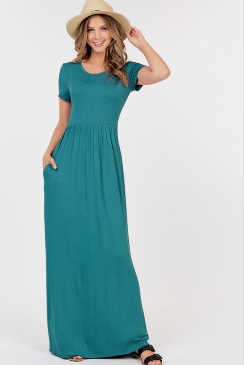 short maxi dress with pockets