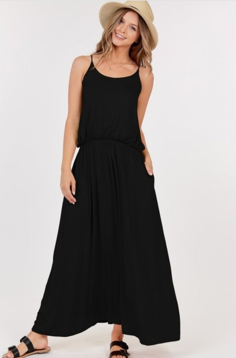 spaghetti strap maxi