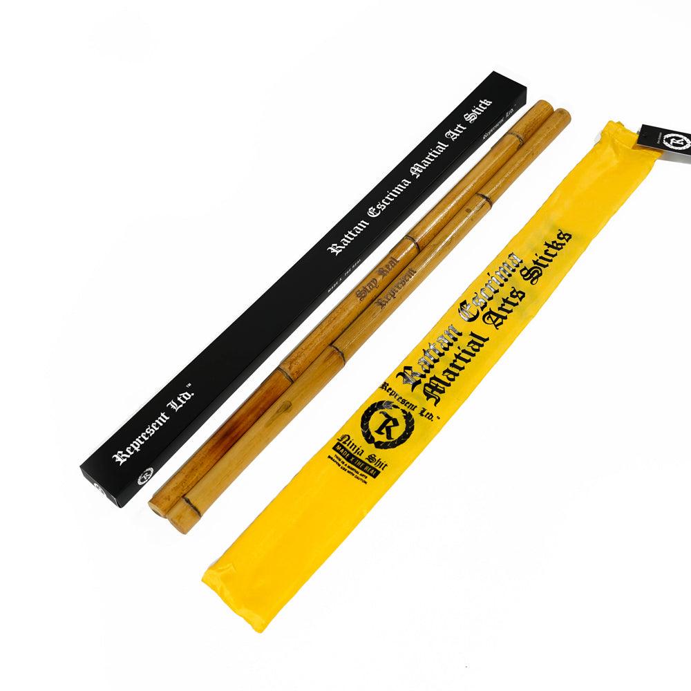 Stay Real X Represent Rattan Escrima Martial Arts Sticks [NATURAL COLOR RATTAN] LIMITED EDITION