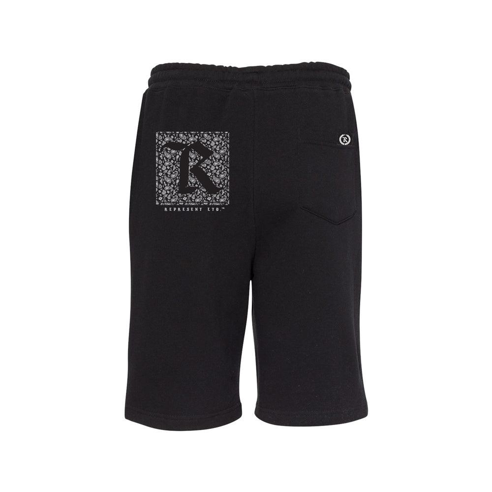 Medieval Black Paisley Fleece Shorts [BLACK] BLACK PAISLEY EDITION