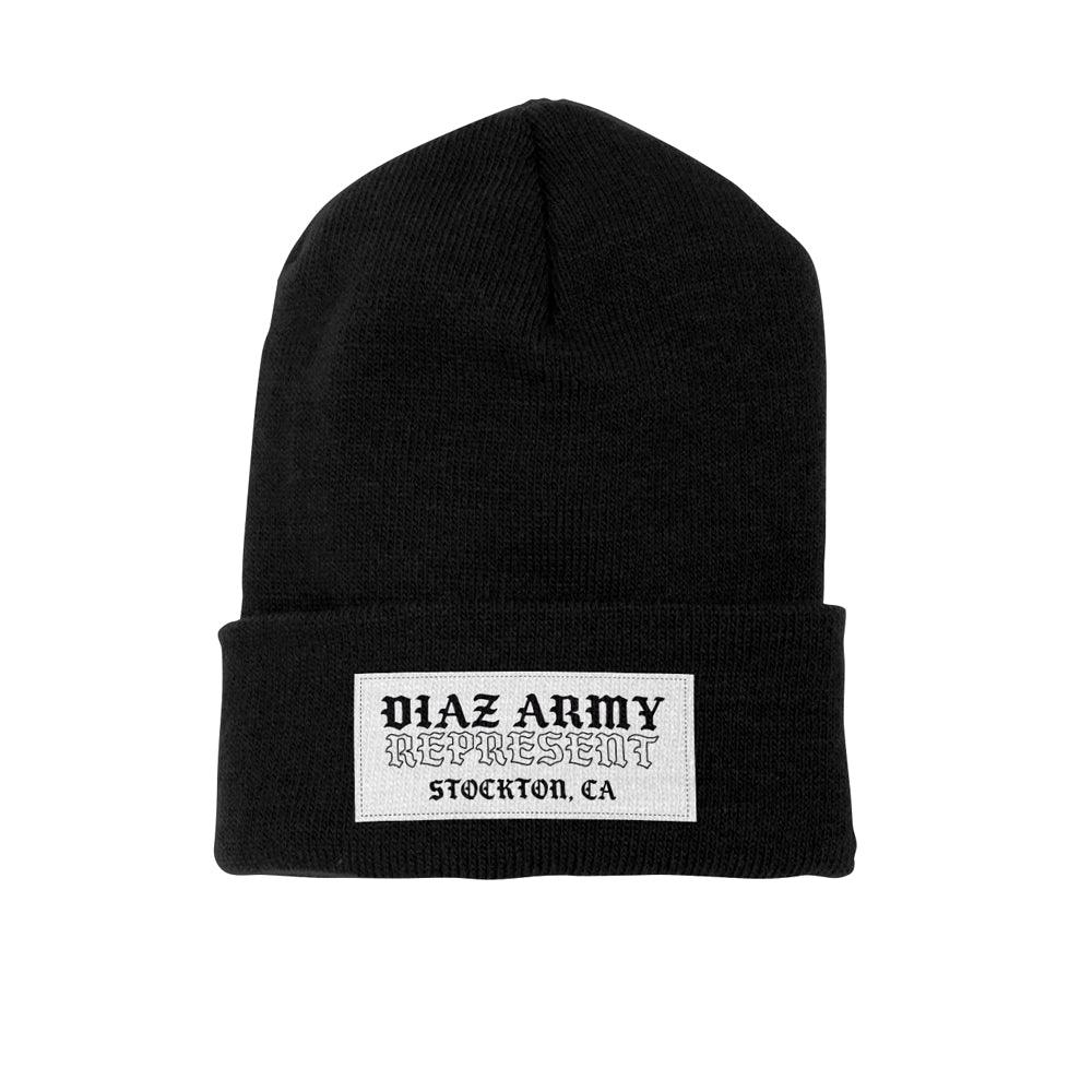 Nick Diaz Monotone 266 Patch Cuff Beanie [BLACK] OFFICIAL UFC 266 FIGHT CAPSULE