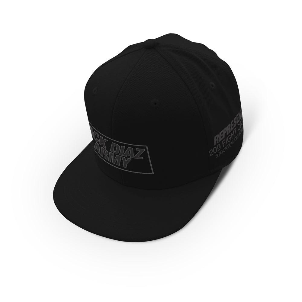 Nick Diaz Army 266 Embroidered Classic Snapback [BLACK X FOREST CAMO] OFFICIAL UFC 266 209 FIGHT CAMP EDITION