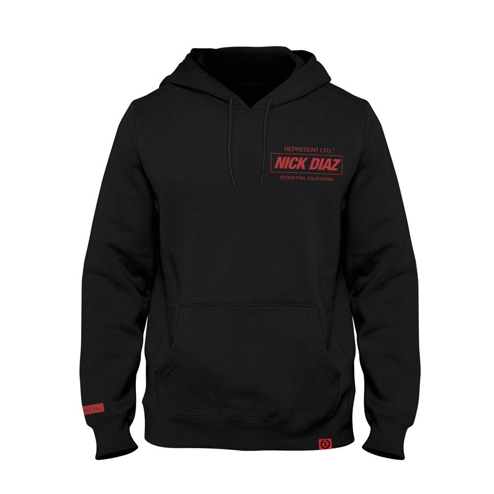 Nick Diaz 266 Fight Camp Premium Heavyweight Hoodie [BLACK X RED] OFFICIAL UFC 266 209 FIGHT CAMP EDITION