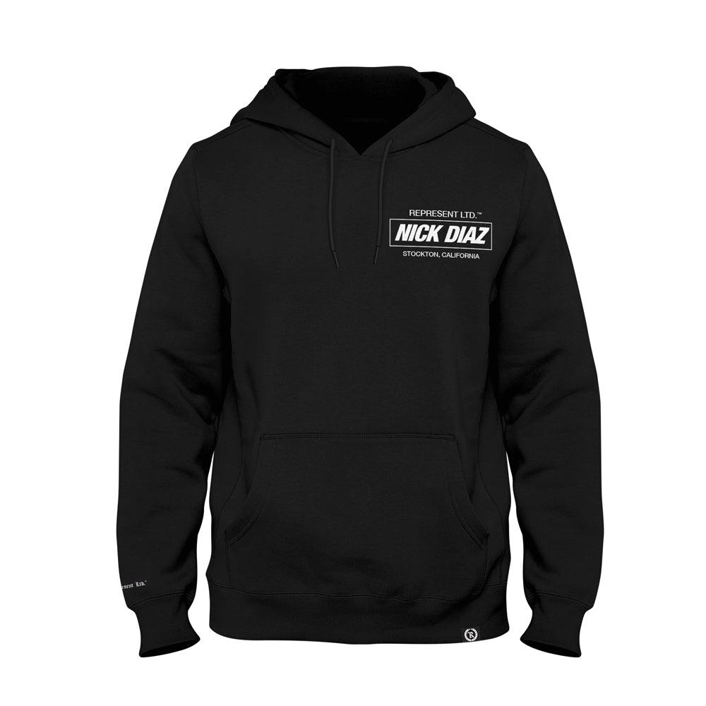 Nick Diaz 266 Fight Camp Premium Heavyweight Hoodie [BLACK X WHITE] OFFICIAL UFC 266 209 FIGHT CAMP EDITION