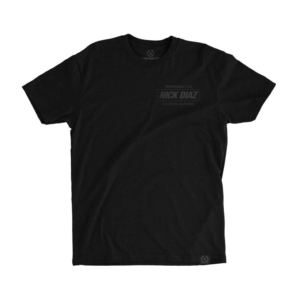 Nick Diaz 266 Fight Camp Signature Tee [BLACK X BLACK] OFFICIAL UFC 266 209 FIGHT CAMP EDITION