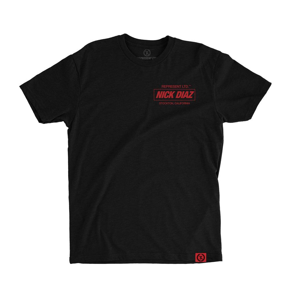 Nick Diaz 266 Fight Camp Signature Tee [BLACK X RED] OFFICIAL UFC 266 209 FIGHT CAMP EDITION