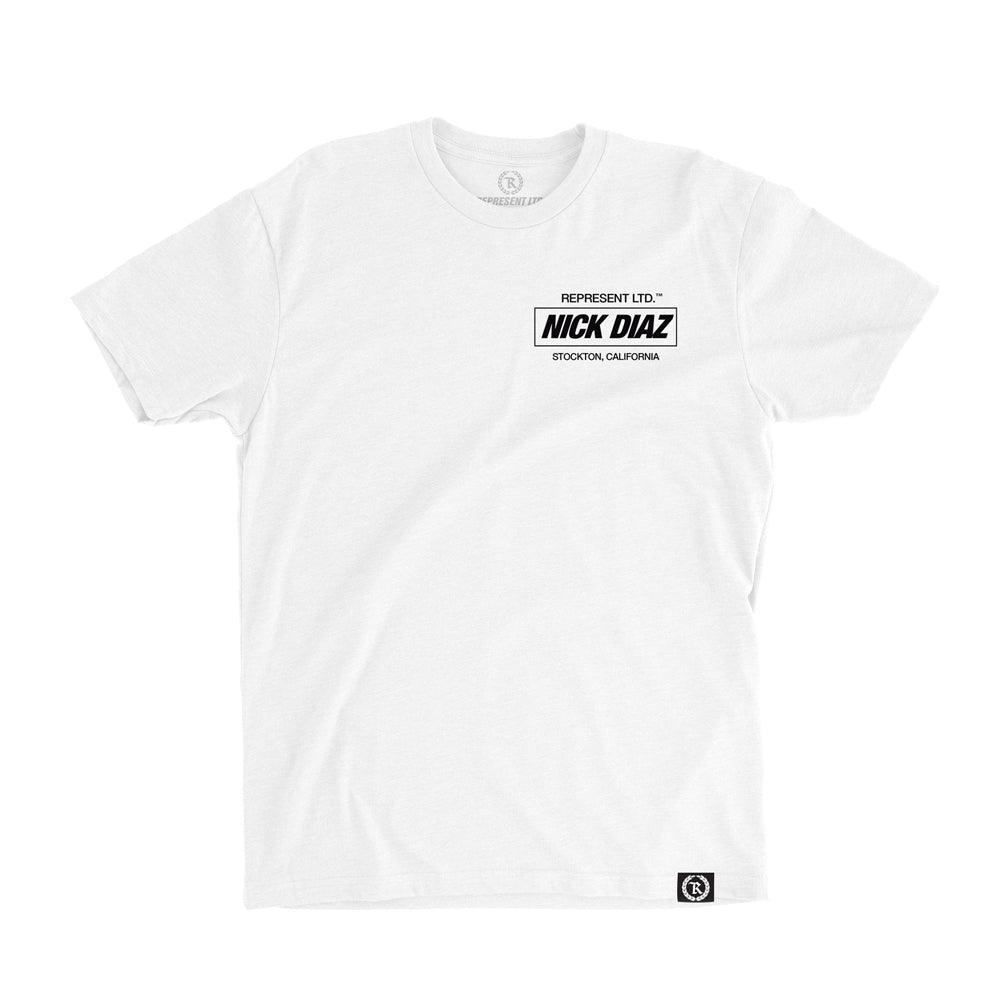 Nick Diaz 266 Fight Camp Signature Tee [WHITE X BLACK] OFFICIAL UFC 266 209 FIGHT CAMP EDITION