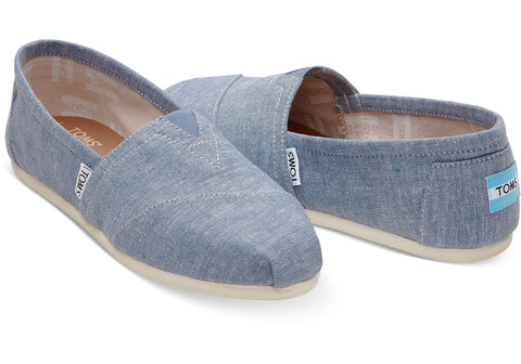 toms blue slub chambray women's classics