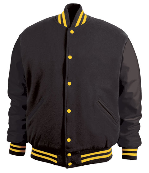 Black and Gold Varsity Jacket