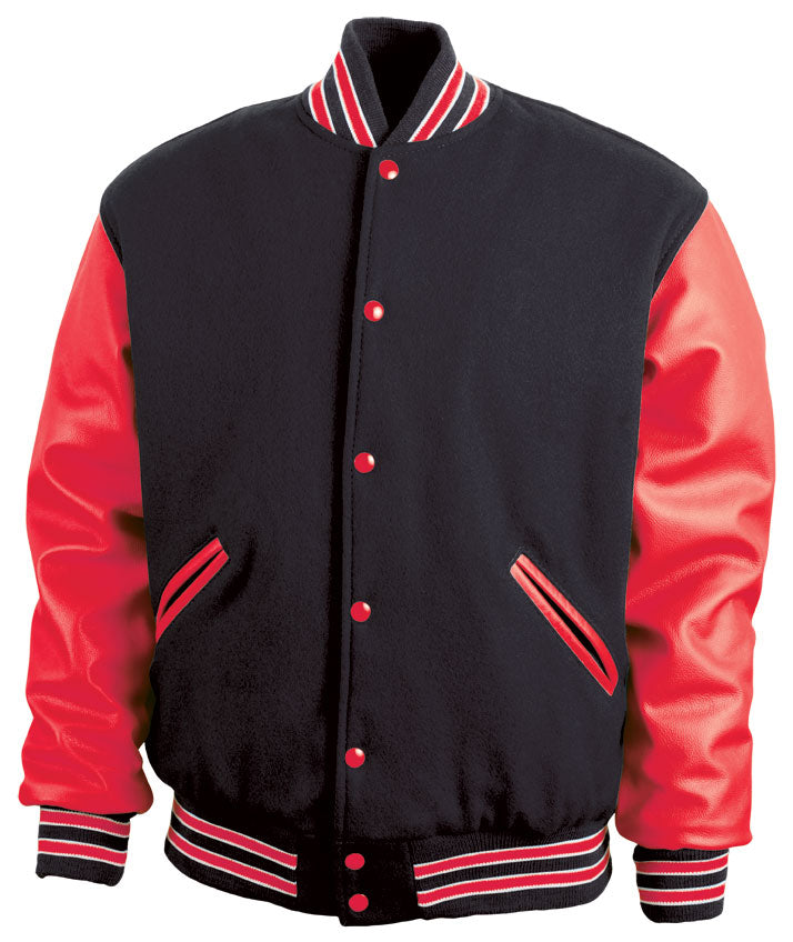 Red and grey letterman on sale jacket