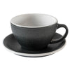 Loveramics Egg Cafe Latte Cup and Saucer - 1 Set -300 ml -Anthracite