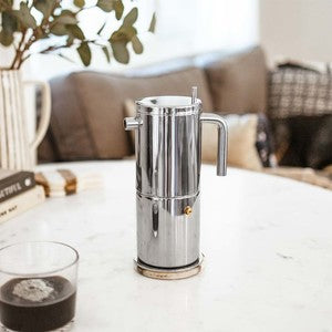 GROSCHE Milano Steel 6 cup Stainless Steel Stovetop Espresso Maker