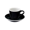 Loveramics Egg Espresso Cup and Saucer - 1 Set - 80 ml - Black