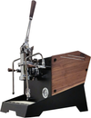 Nurri L-Type Leva S.A. Espresso Machine - Black w/ Walnut Wood