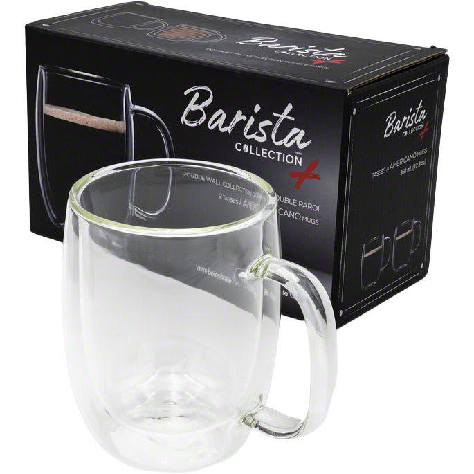 Safdie & Co. Barista Plus Double Wall Americano Mugs - Set of 2 - 350 ml - Default Title