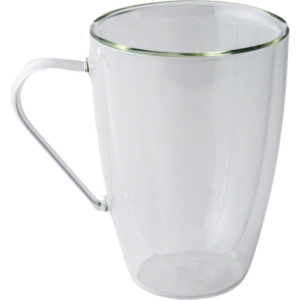 Insulated Double Wall Mug Cup Glass-Set of 4 Mugs/Cups Thermal,435ml, Clear, Safdie Co.