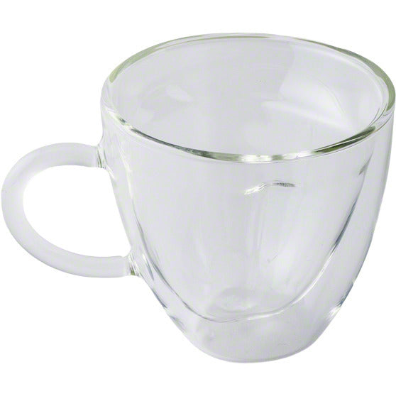 Safdie and Co. AM02087, 2 Piece Set, Clear Double Walled, Insulated  Cappiccino Cup, 225 Millilitre