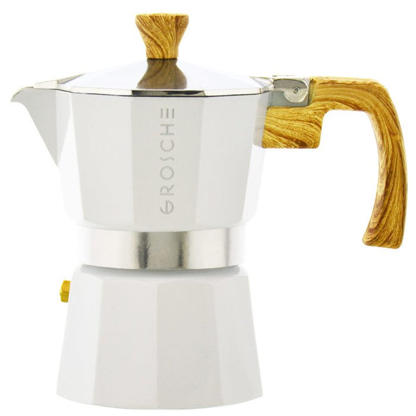 Moka Pot GROSCHE Milano Stovetop Espresso Maker White 3D model