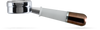 Pesado Bottomless (Naked) Portafilter for Nuova Simonelli & Victoria Arduino - White/Bronze