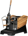 Nurri L-Type Leva S.A. Espresso Machine - Black w/ Zebra Wood
