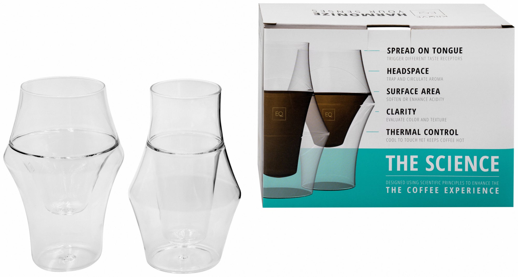 Kruve - Excite & Inspire | Coffee Glasses | Clear | 150ml x 2