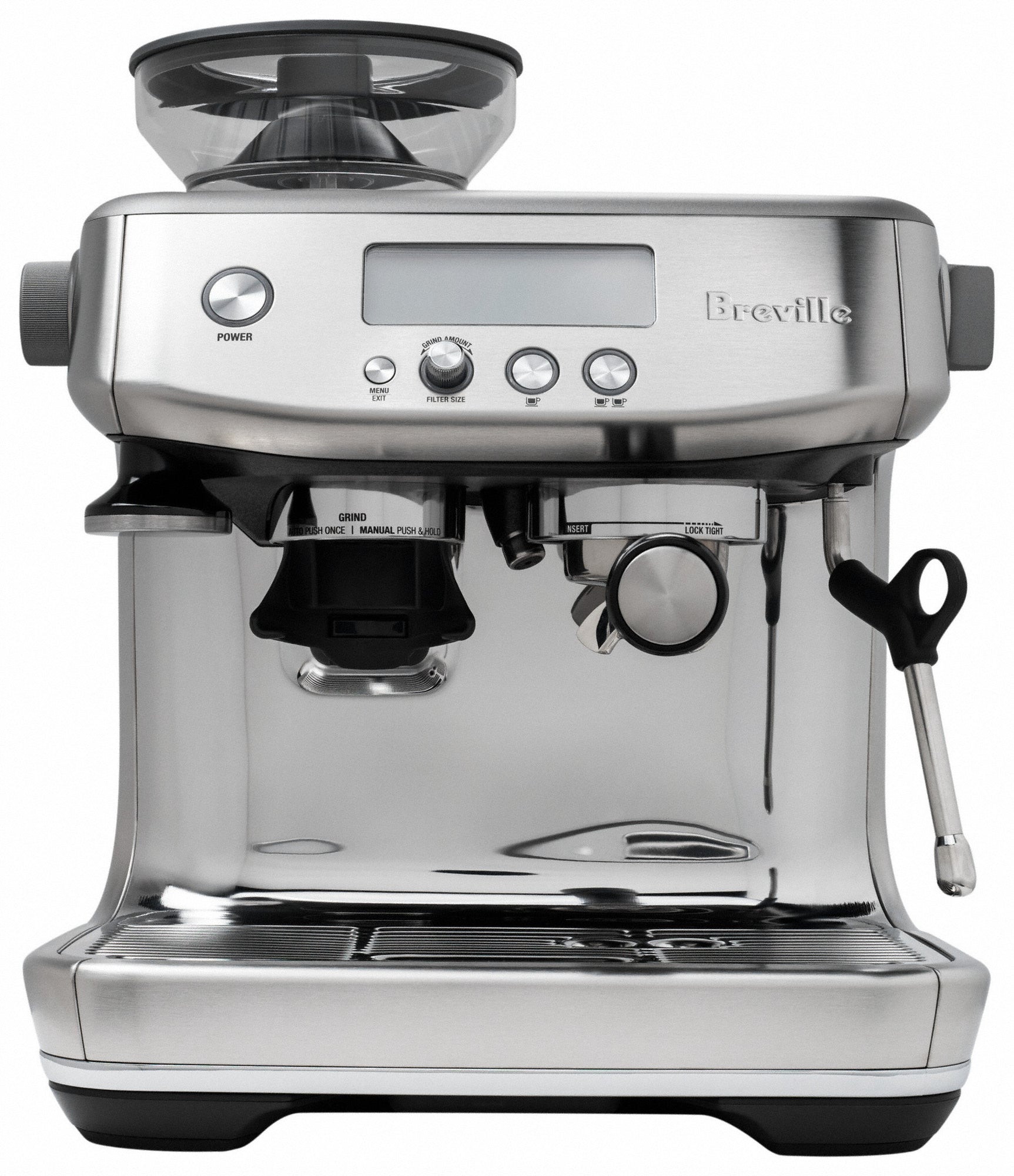Breville BES878BSS Barista Pro Stainless Steel Espresso Machine w/ LCD  Interface + Built-In Grinder + Knock Box Mini Bundle - Bed Bath & Beyond -  32255004