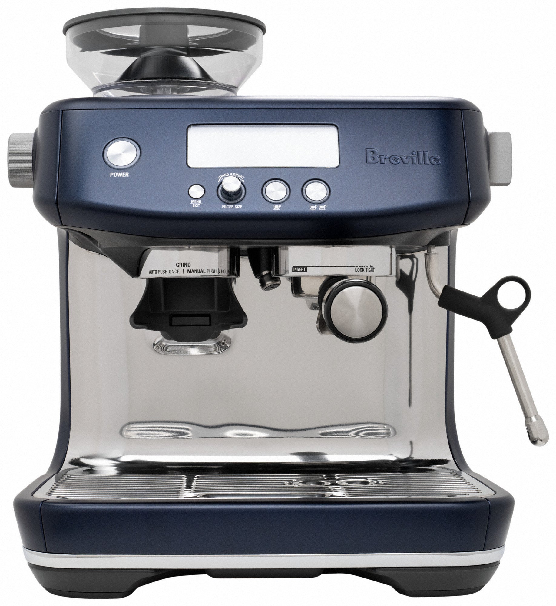 Breville the Barista Express Impress Espresso Machine Damson Blue  BES876DBL1BNA1 - Best Buy