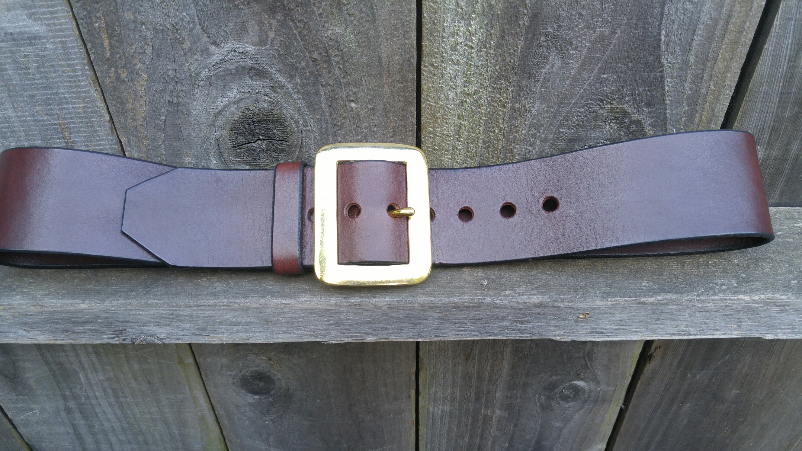 wide leather belt