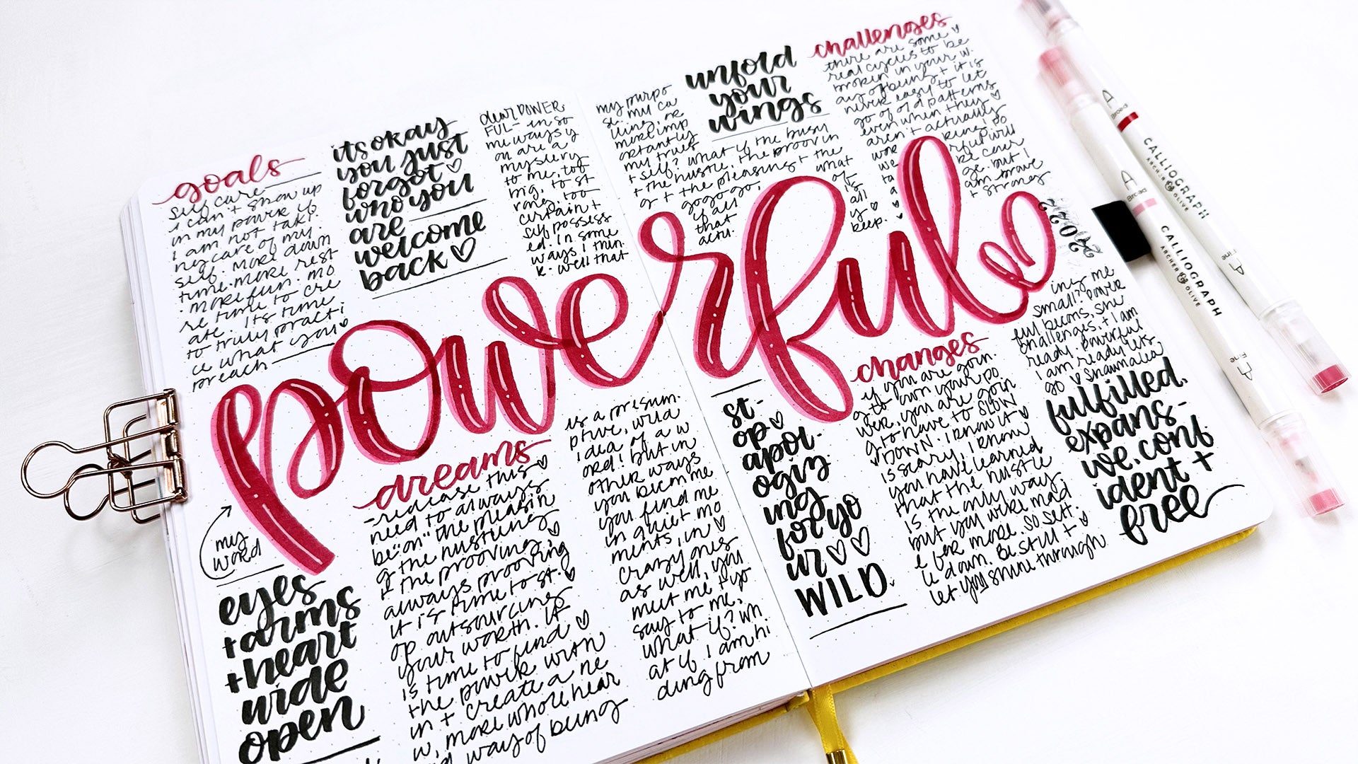 Create a New Year's Word Collage - Tombow USA Blog