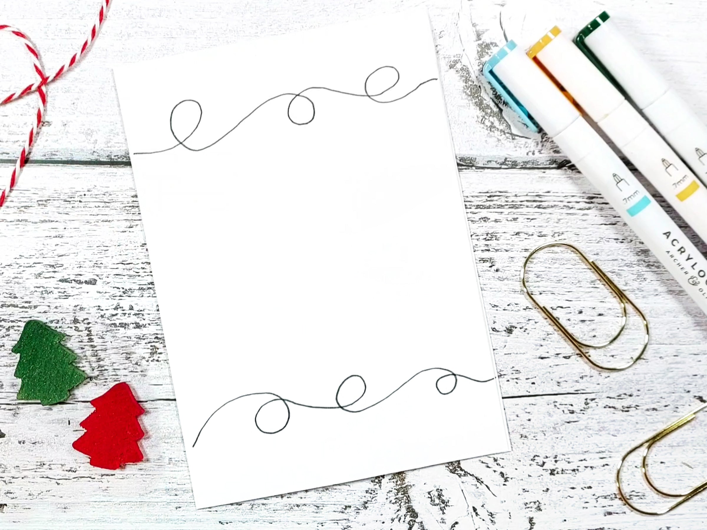 Christmas Card Ideas Tangled lines