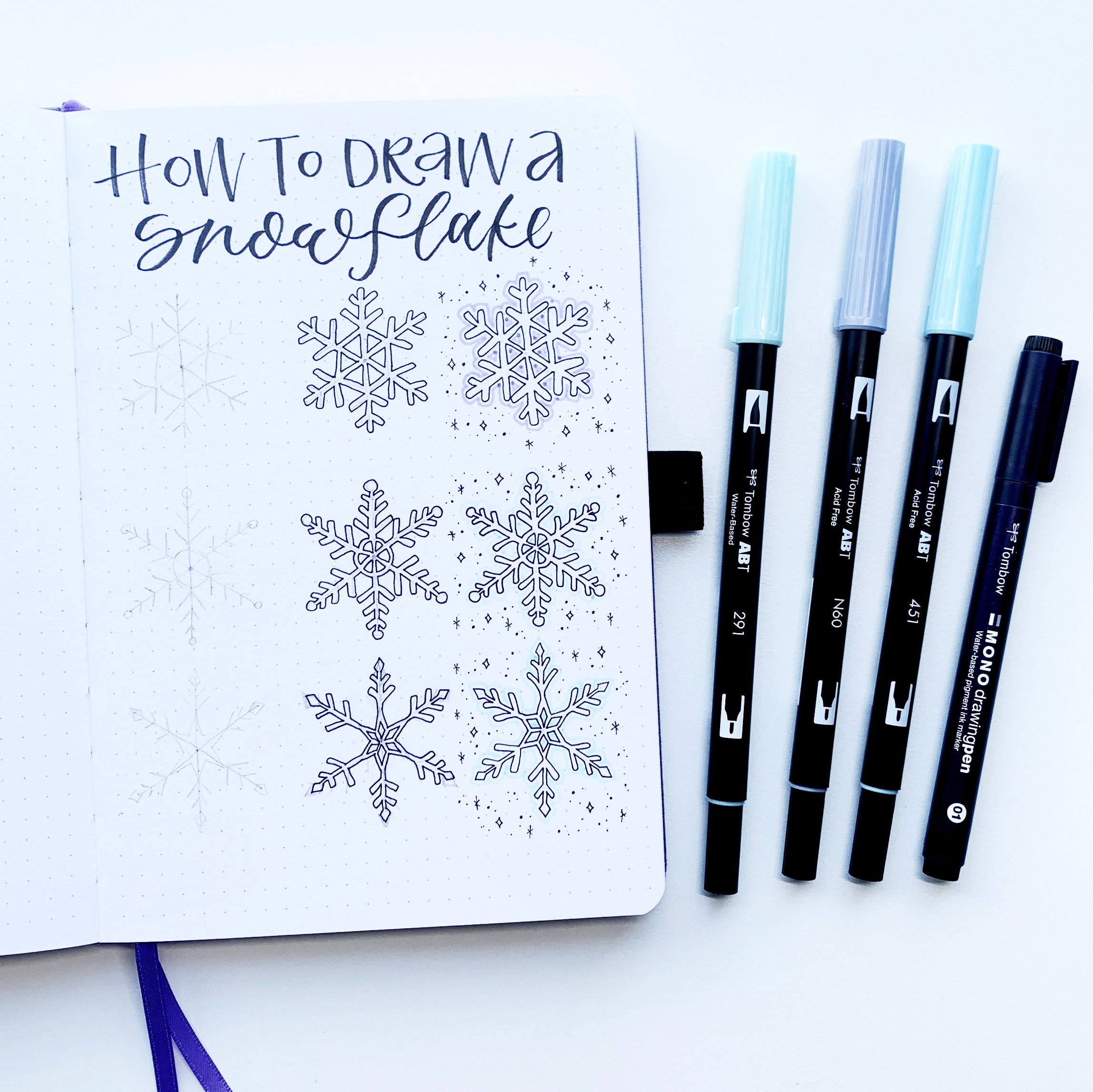 Learn how to draw the perfect winter snowflake with Adrienne from @studio80design!