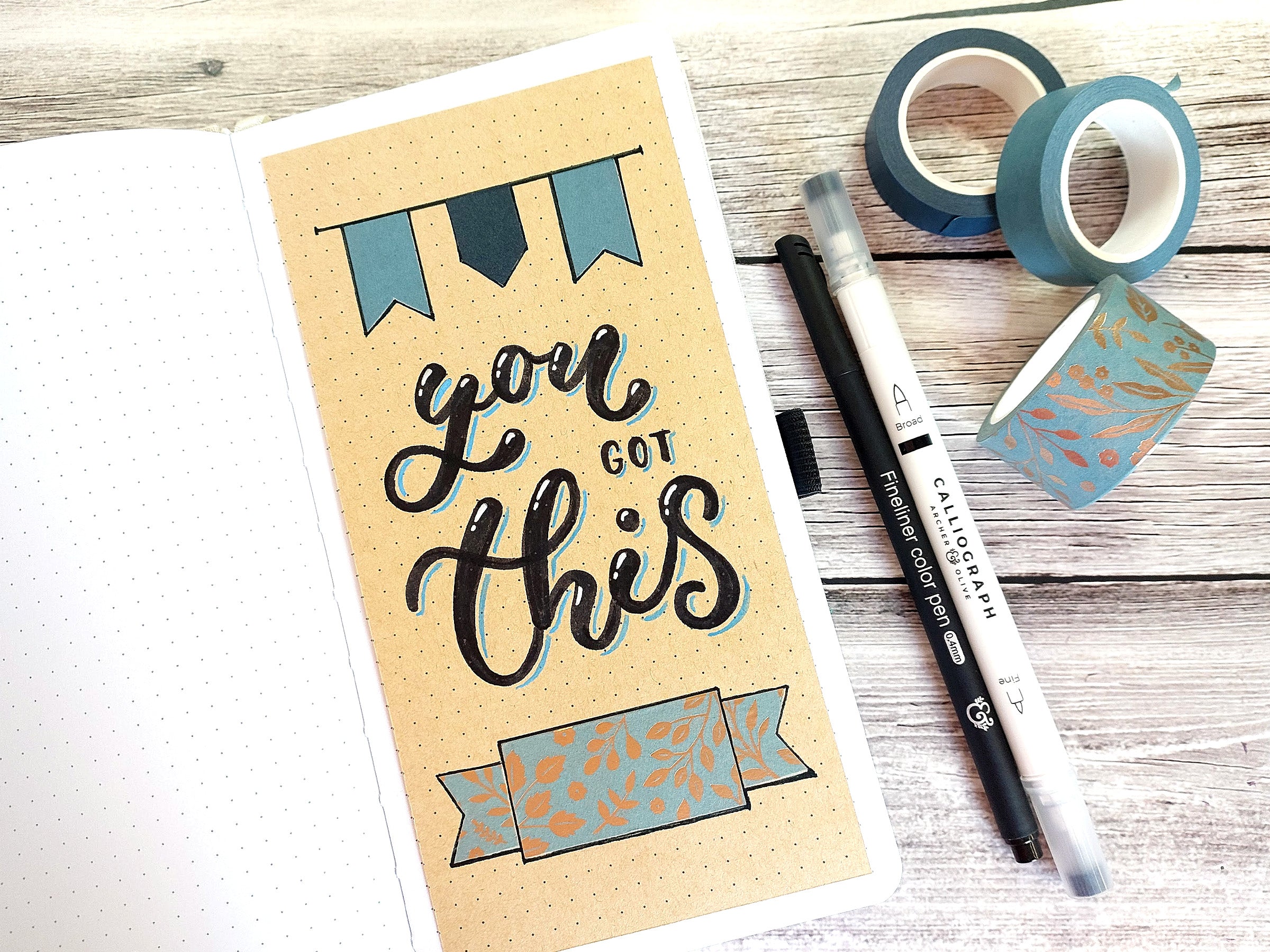 How to complete a composition with washi tape