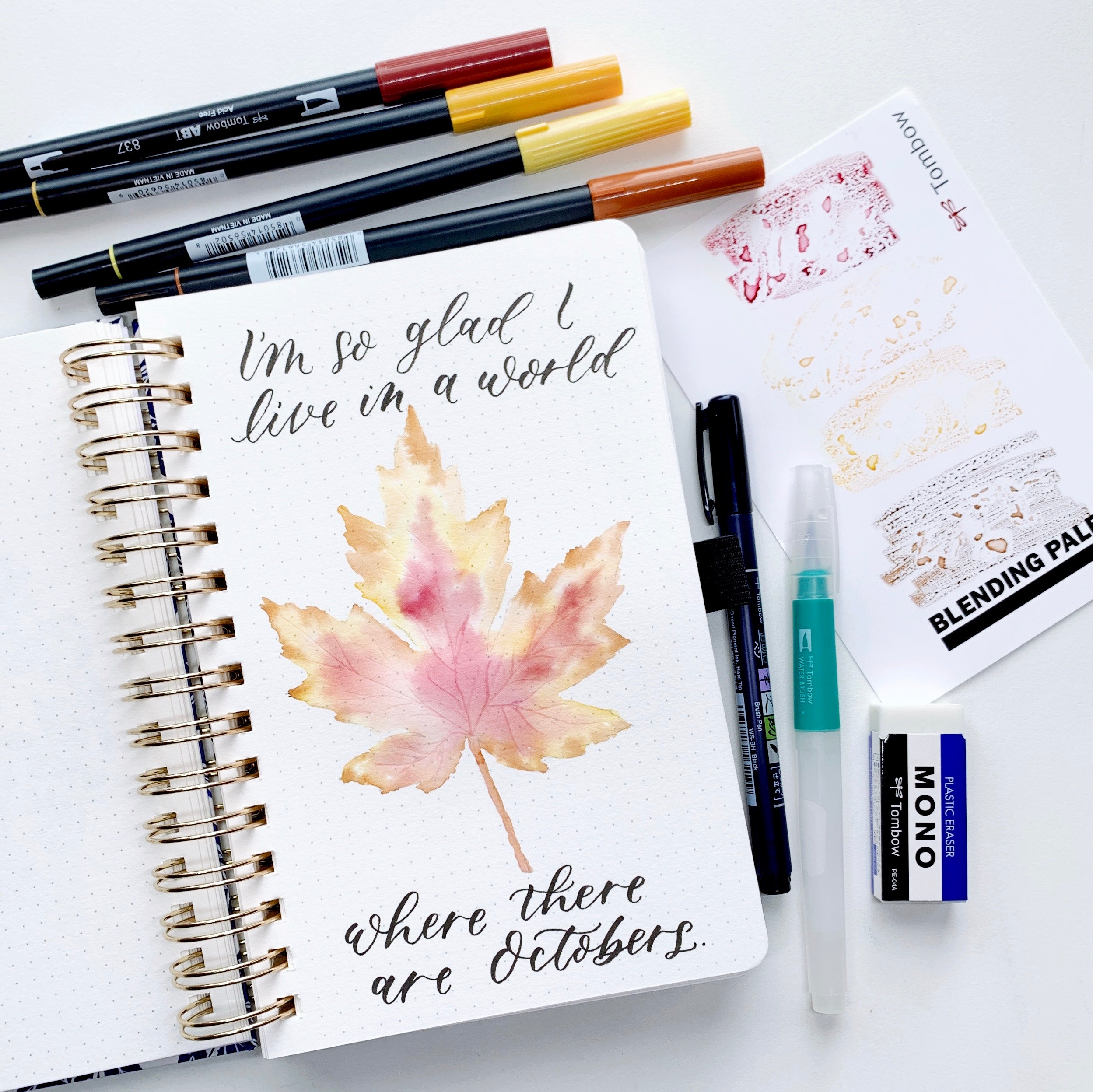 Learn how to create a fall leaf watercolor illustration with Adrienne from @studio80design!