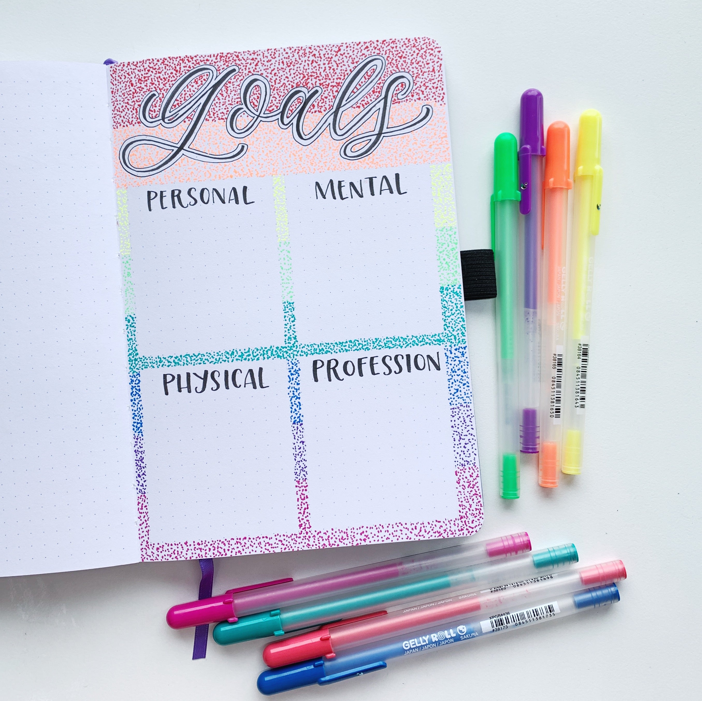 Learn how to create a goal setting page in your bullet journal with Adrienne from @studio80design!