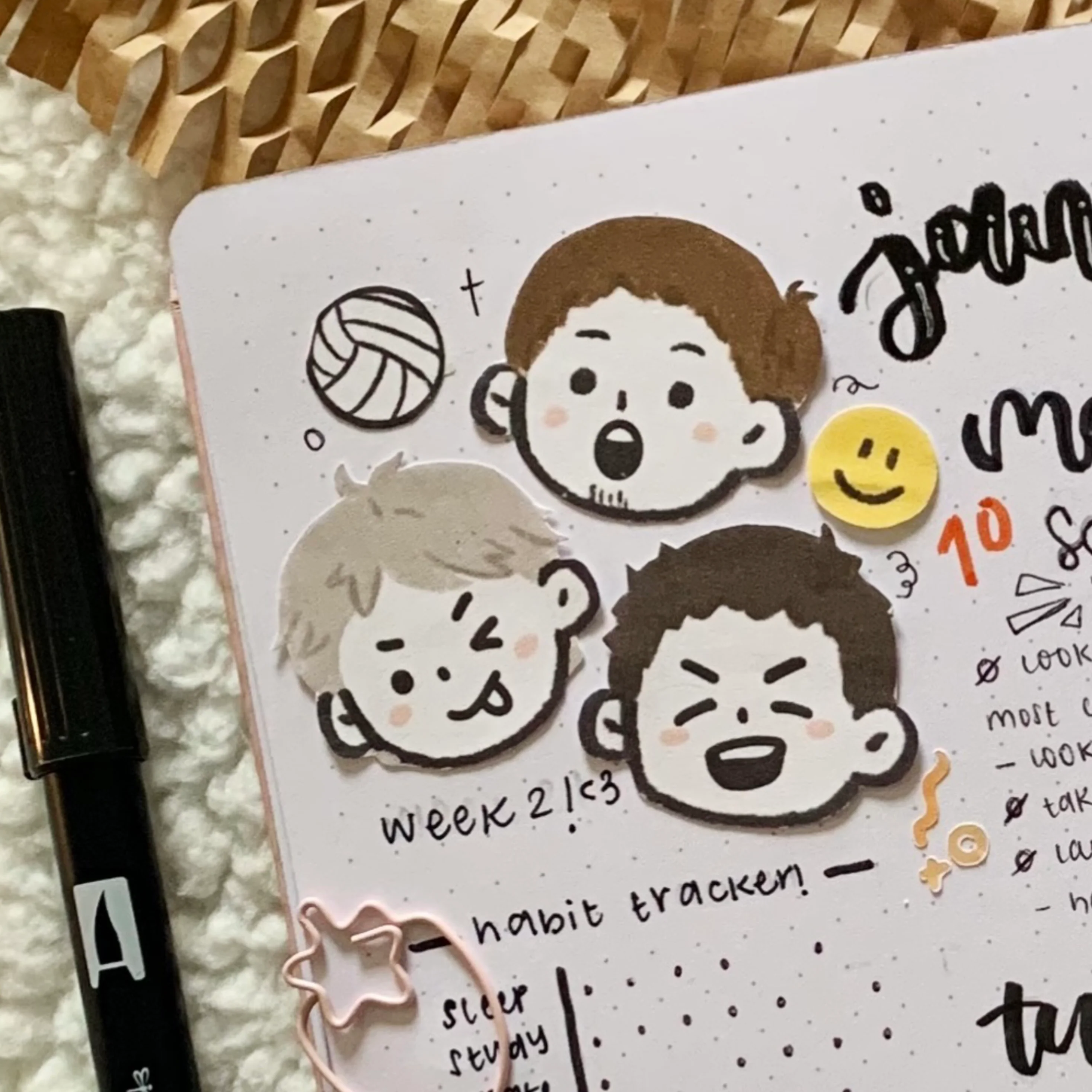 corner bujo decoration