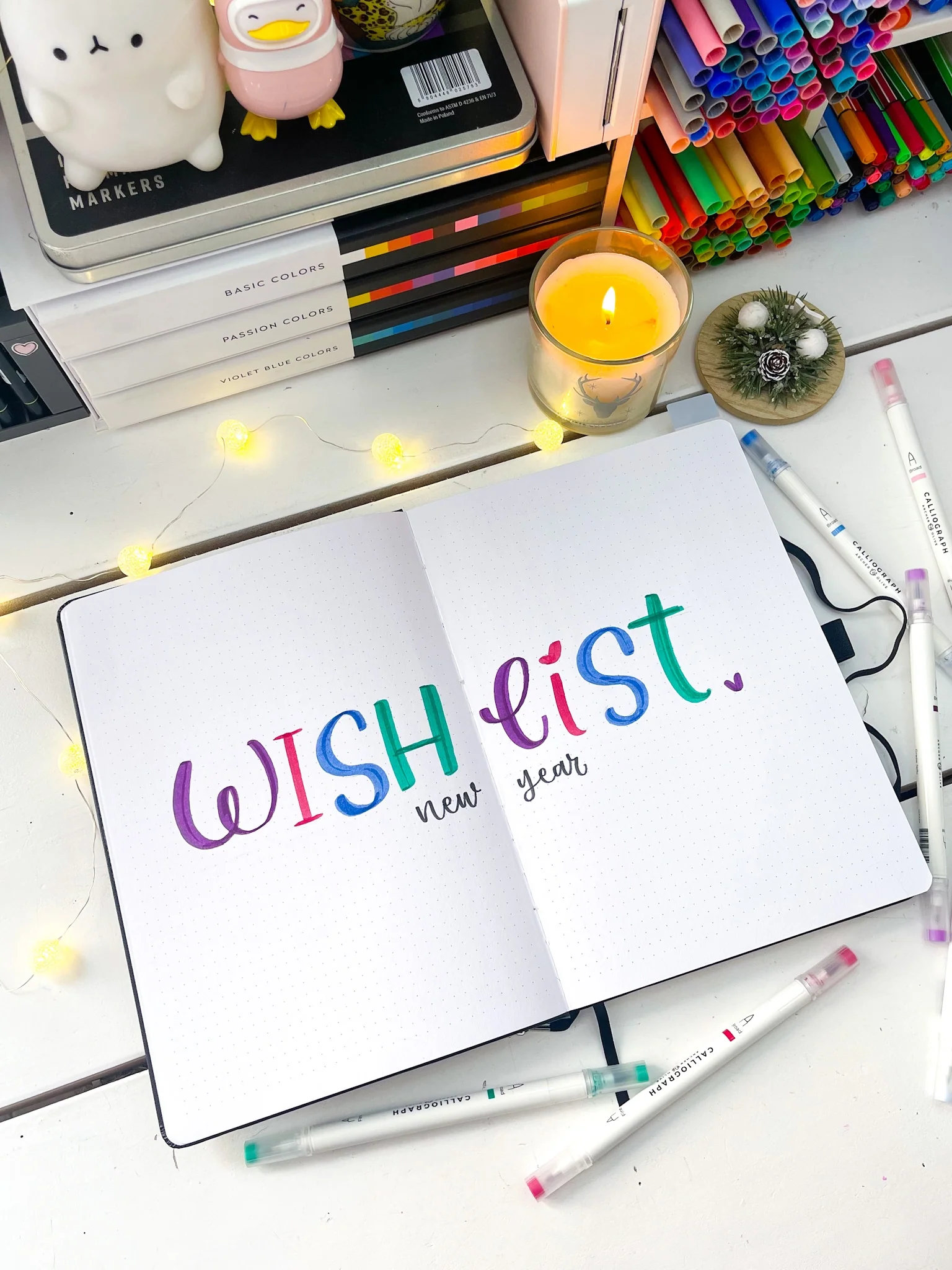 bujo wishlist spread