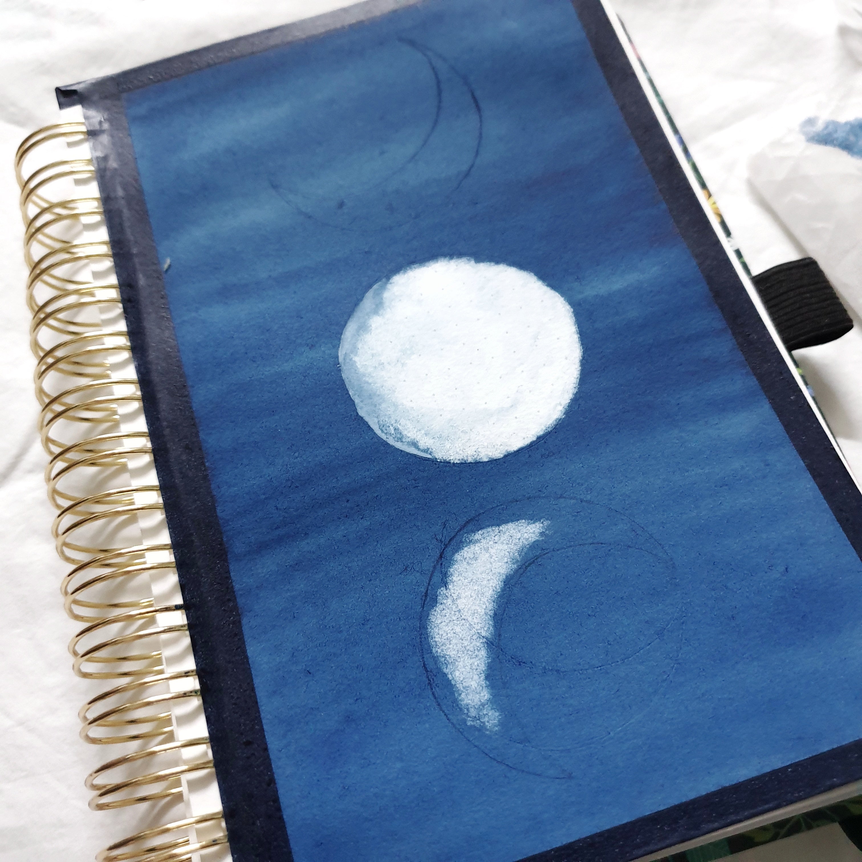 Watercolour Tutorial: Moon Phases