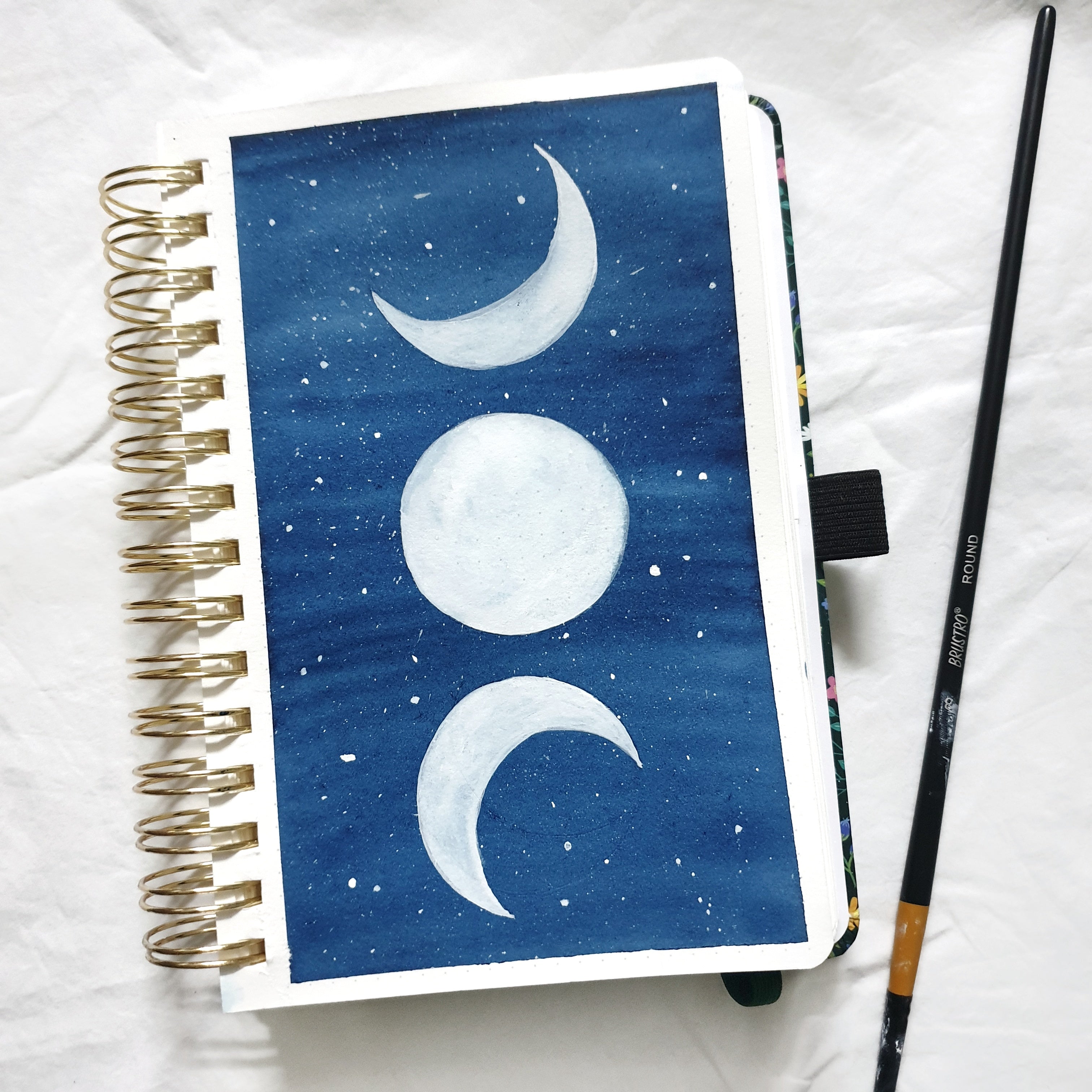 Watercolour Tutorial: Moon Phases