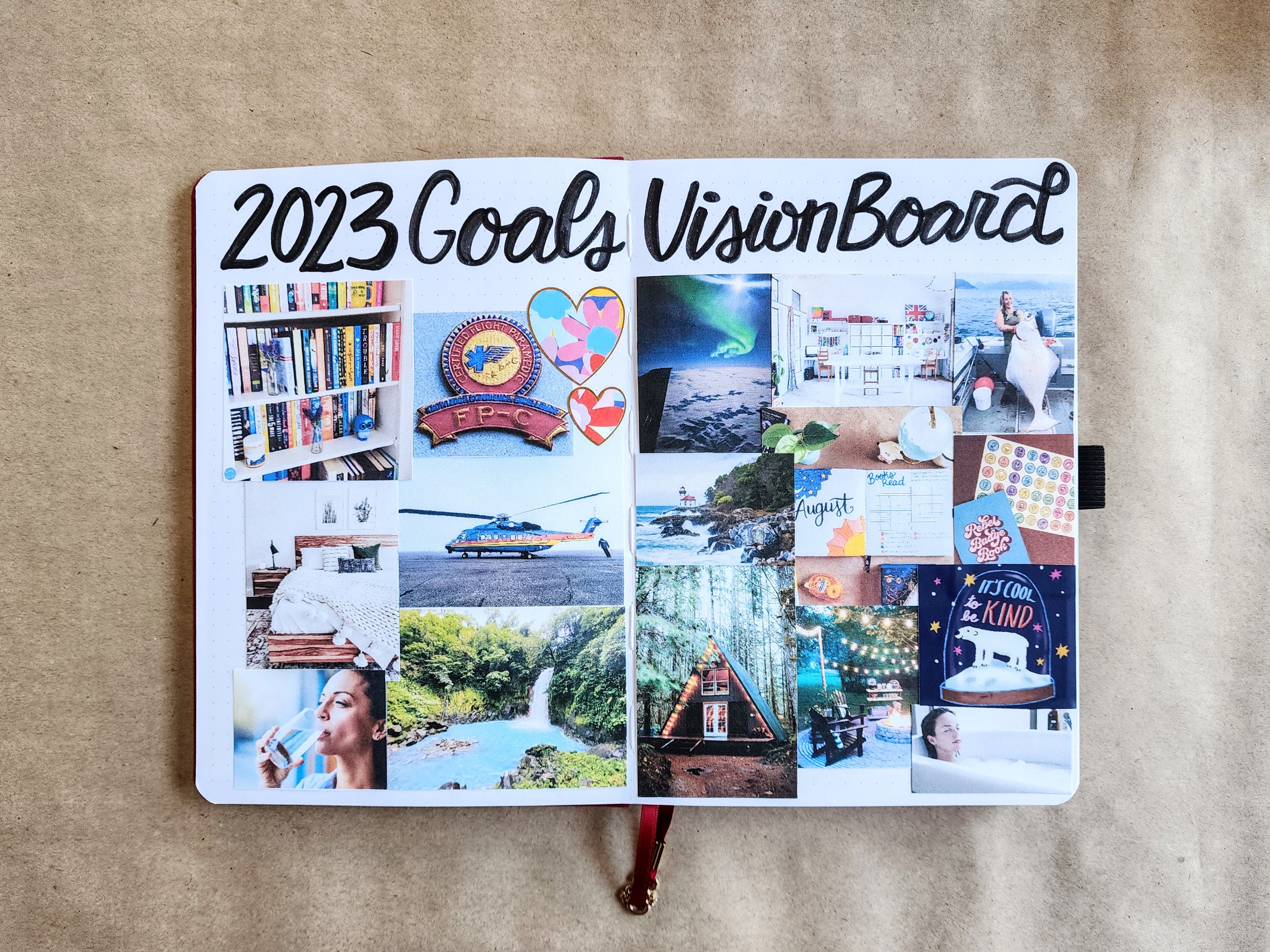 Goal Setting:  Making a goals vision board